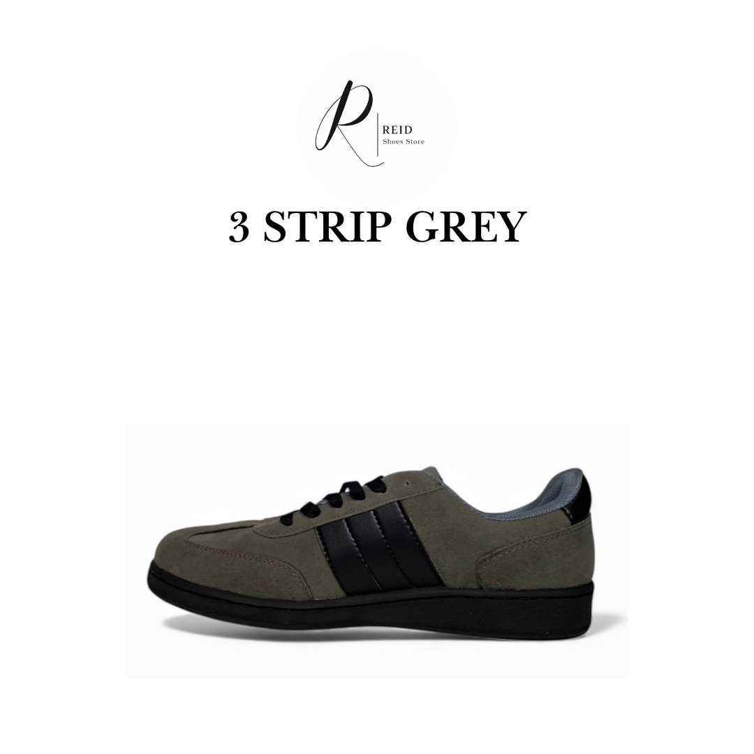 Sneakers 3 Strip Grey