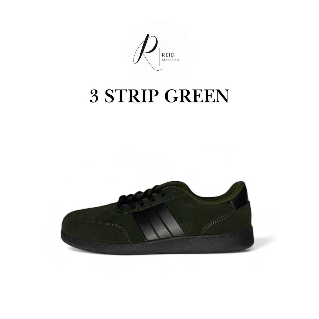 Sneakers 3 Strip Green