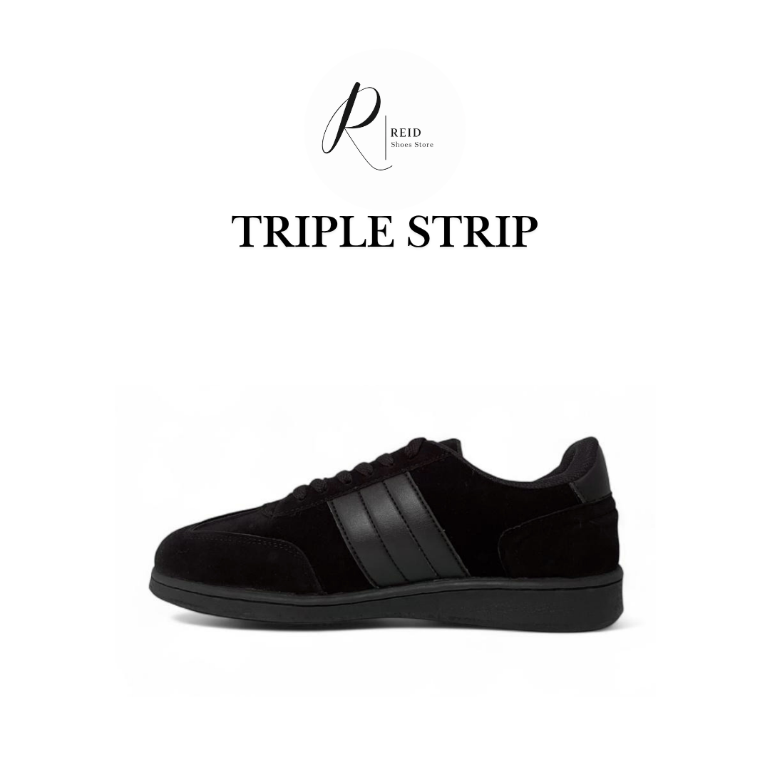Sneakers 3 Strip Black
